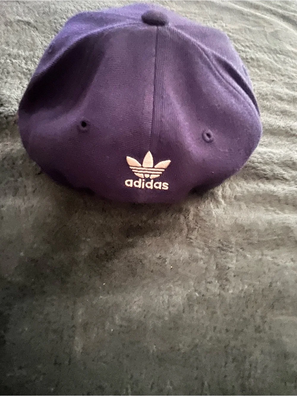 adidas Kids Purple Trefoil Baseball Cap with White Logo